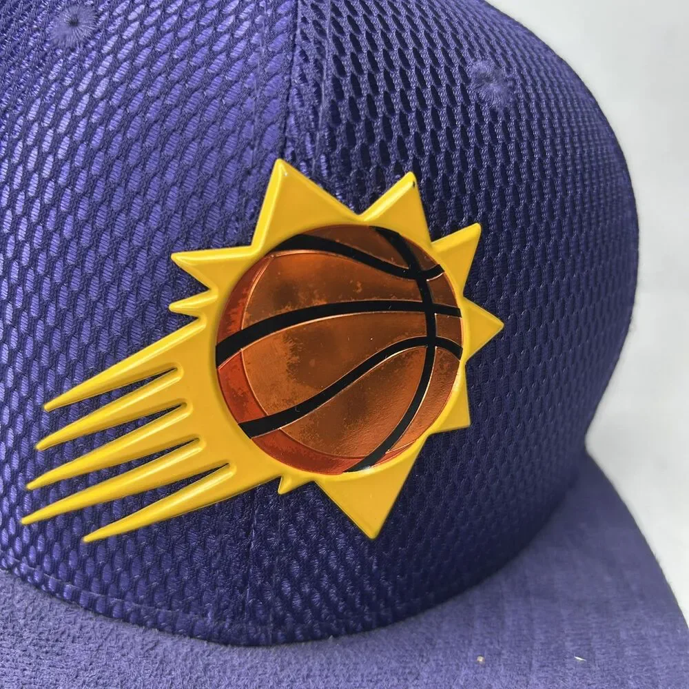 Phoenix Suns New Era 59Fifty  73/4 Fitted Hat Cap Purple Orange Flame Logo NBA